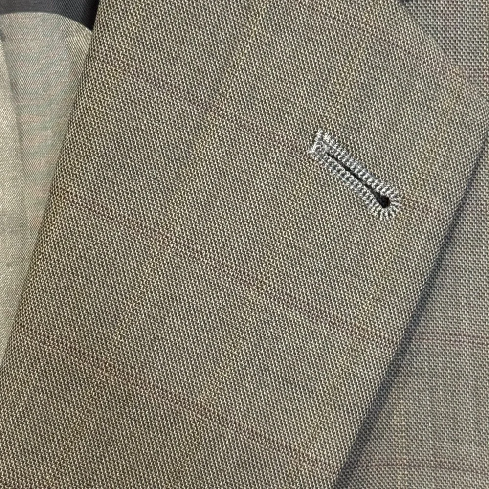 Hart Schaffner Marx Mens Blazer Suit  100% Wool Windowpane 2-Button Ventless 42R